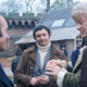 Dicks on the set of “The Time Warrior” with Jon Pertwee.